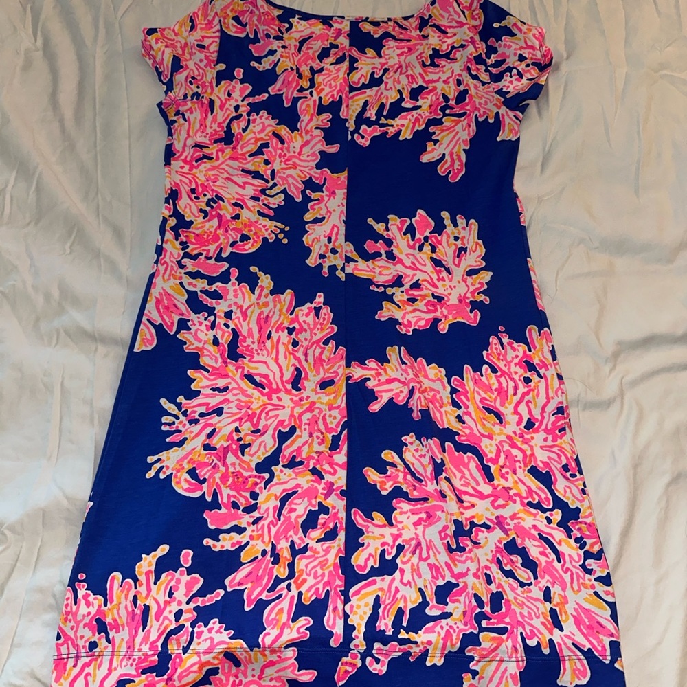 Lilly Pulitzer Blue and Pink Coral Mini Dress